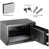 Cassaforte a Muro Numerica Digitale Elettronica 31x20x20 cm Sicurezza Casa Hotel