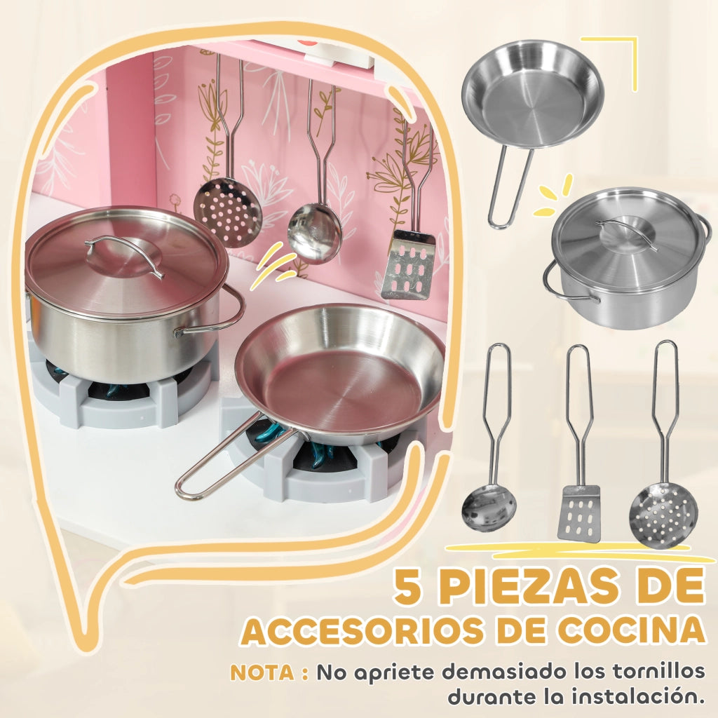 Cucina Giocattolo Bambini ¨C Zephmum ¨C Rosa Legno