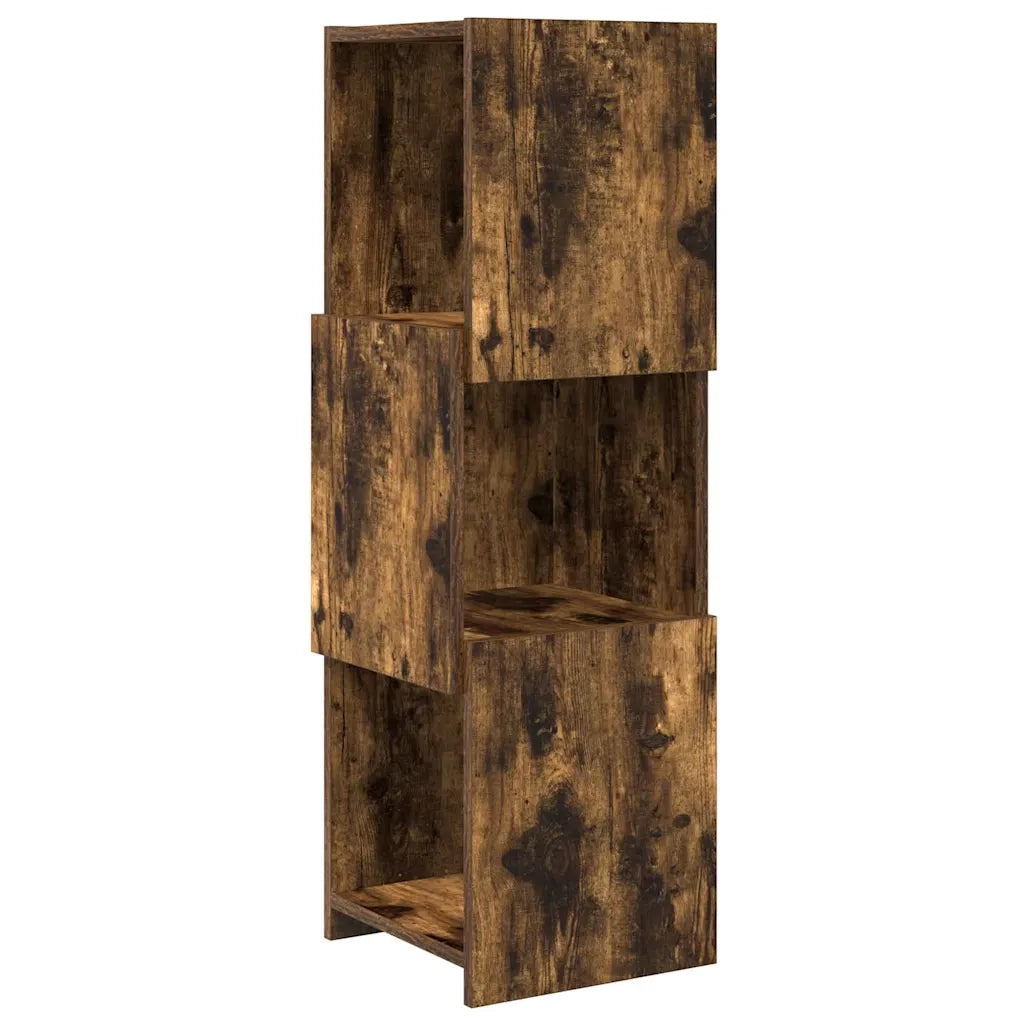 Mobile angolare 30,5x30x95cm Legno ingegnerizzato Rovere fumé 889833