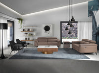 Divano 3 posti in pelle visone