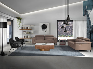 Divano 3 posti in pelle visone