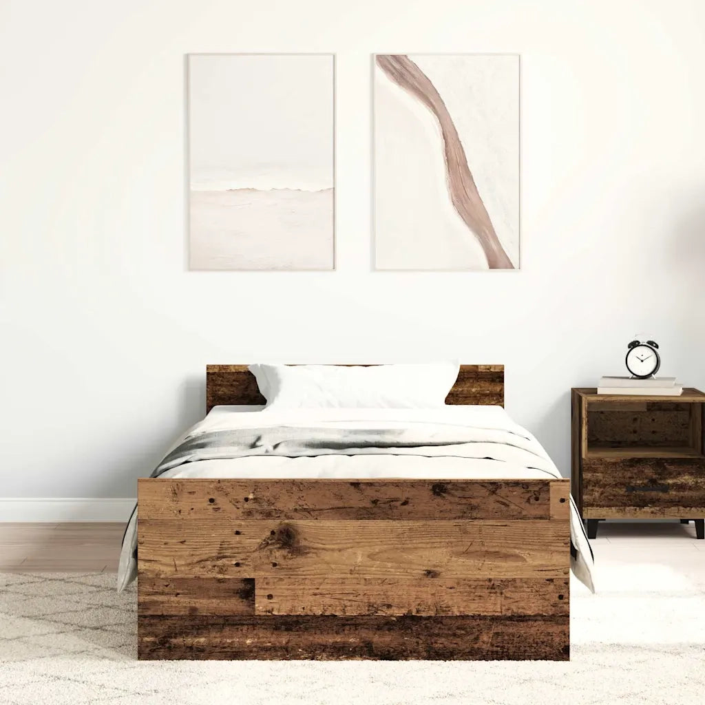 Giroletto senza Materasso Legno Antico 75x190 cm in Truciolato 862310