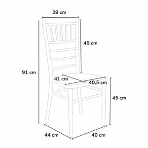 Sedia Chiavarina bianca in resina