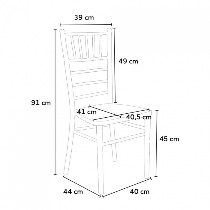 Sedia Chiavarina bianca in resina