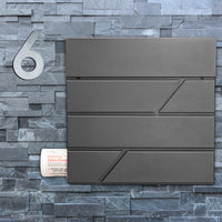 Cassetta Postale Parete Acciaio Buca Lettere Posta Esterno con Chiave Antracite