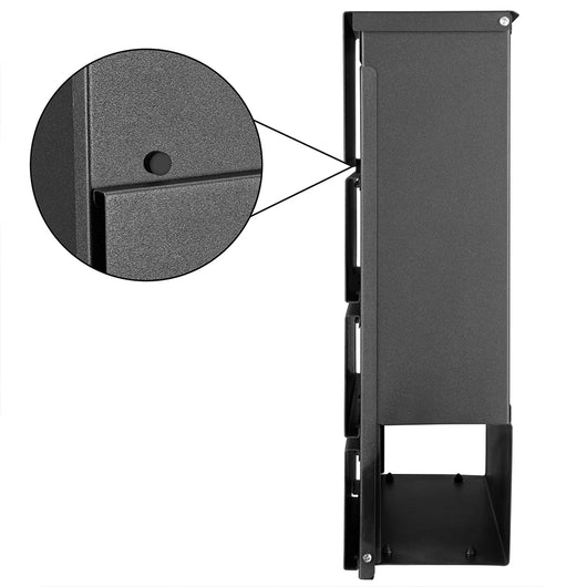 Cassetta Postale Parete Acciaio Buca Lettere Posta Esterno con Chiave Antracite