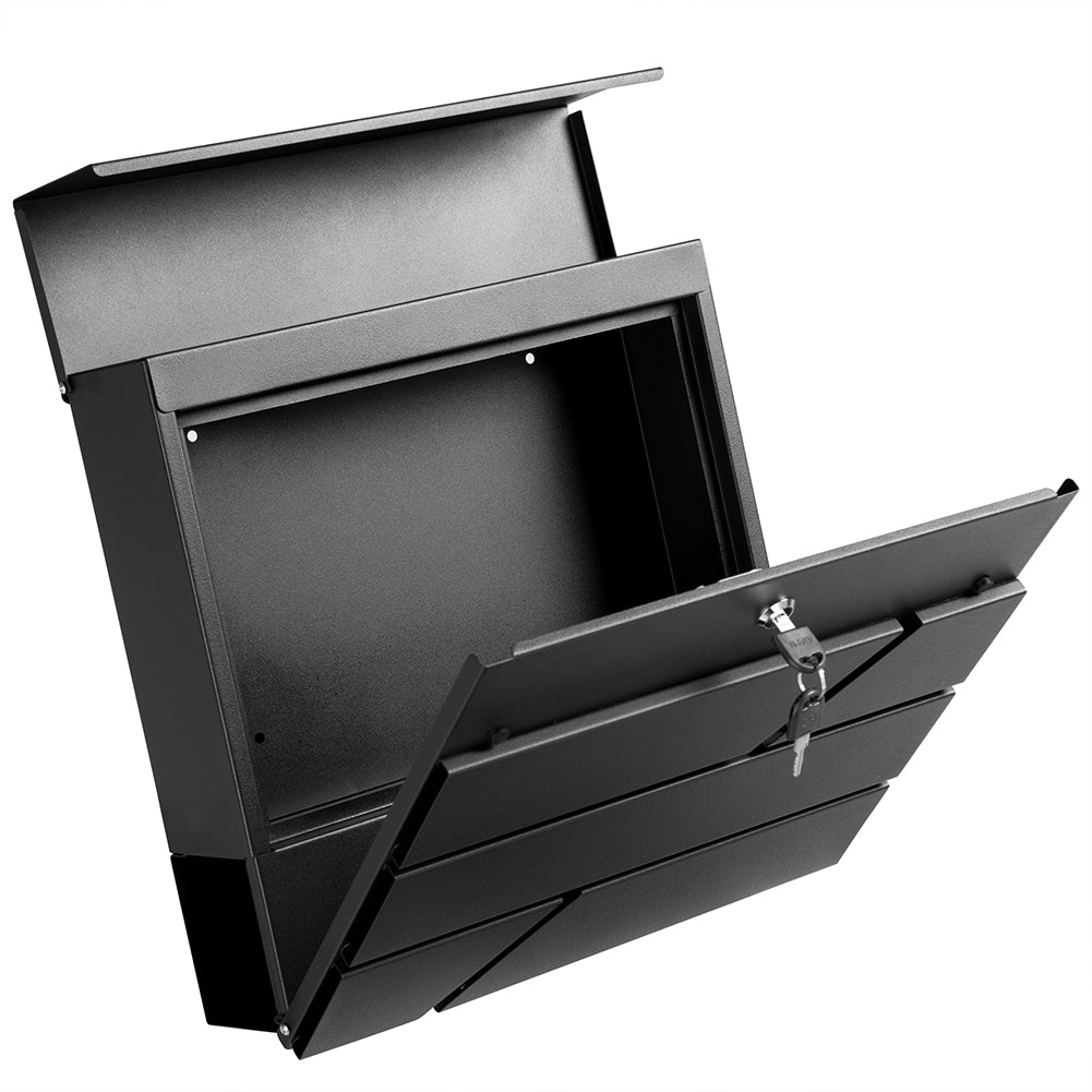 Cassetta Postale Parete Acciaio Buca Lettere Posta Esterno con Chiave Antracite
