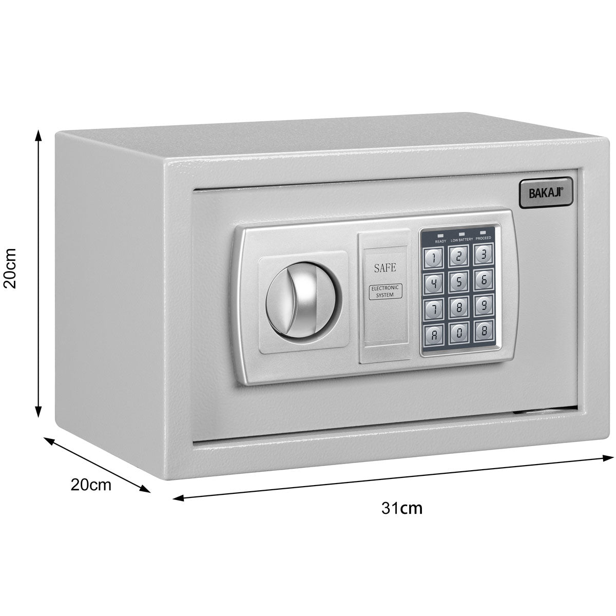 Cassaforte Digitale a Muro Cassetta Sicurezza Elettronica 31x20x20cm Casa Hotel