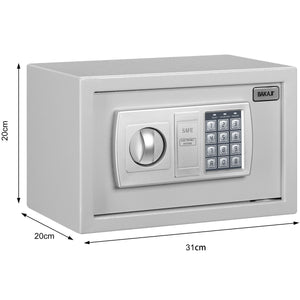 Cassaforte Digitale a Muro Cassetta Sicurezza Elettronica 31x20x20cm Casa Hotel