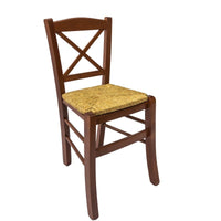 Sedia Venezia Croce Paglia Noce