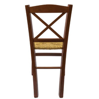 Sedia Venezia Croce Paglia Noce