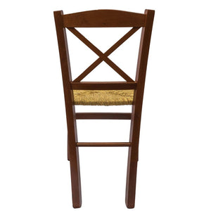 Sedia Venezia Croce Paglia Noce