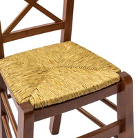 Sedia Venezia Croce Paglia Noce