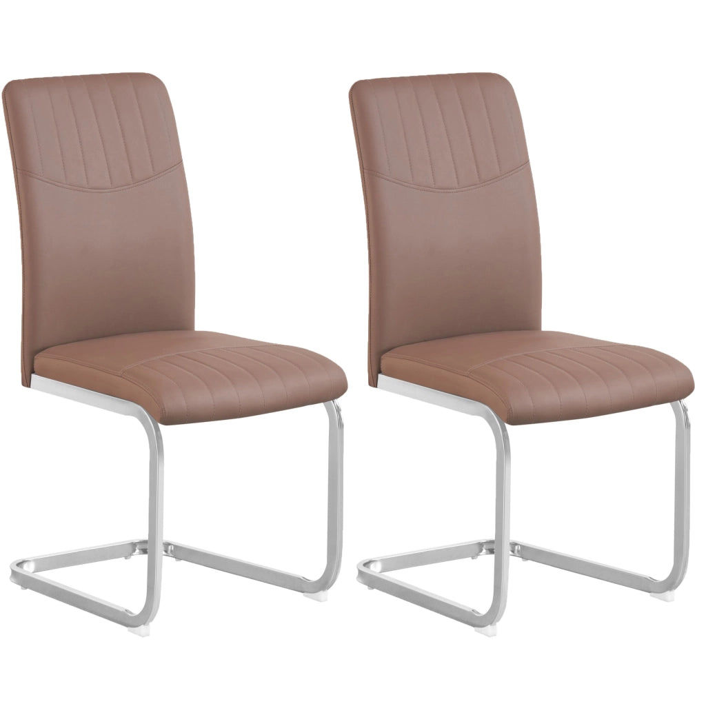 Sedia DONIER PU marrone