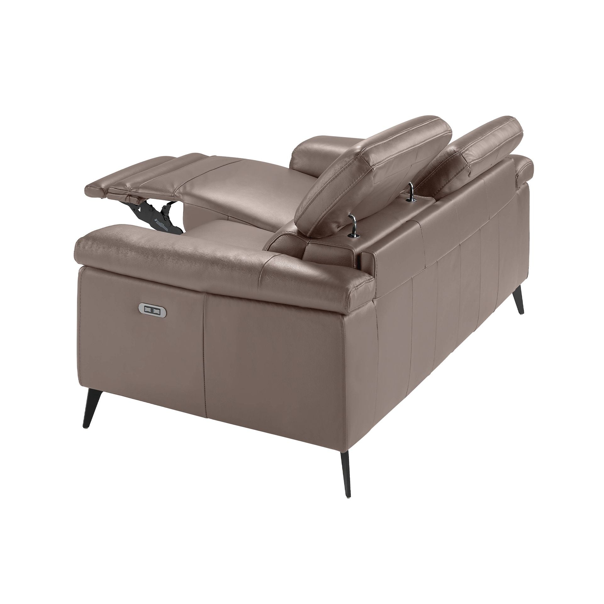 Divano relax 2 posti in pelle visone