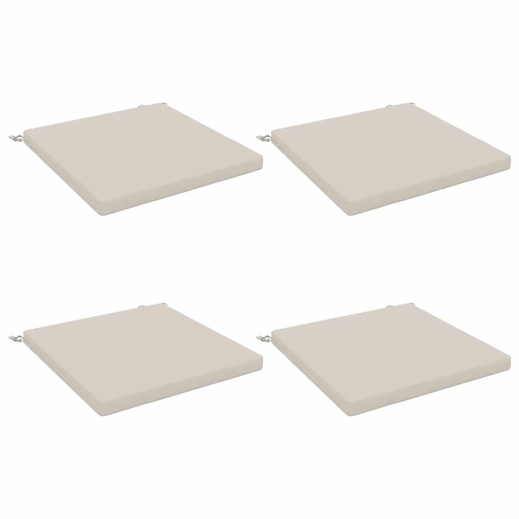 Cuscini per Sedia in 4 Pezzi SOEST 4 pz 100% Poliestere Bianco 944824
