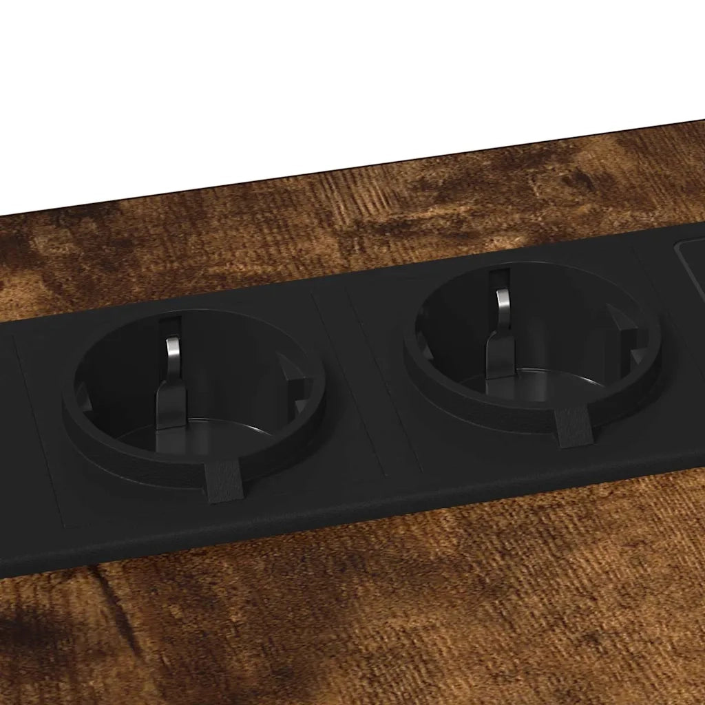 Comodino | Armadio da Notte | Mobiletto da notte Rovere fum¨¦ 41,5 x 26 x 60,5 cm