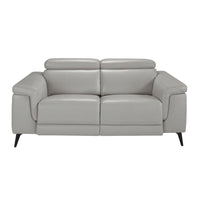 Divano relax a 2 posti in pelle grigia