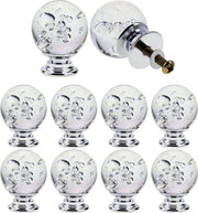 Kristalli trasparenti con bolle d'aria in vetro, per cassetti e armadi, bianco, beige