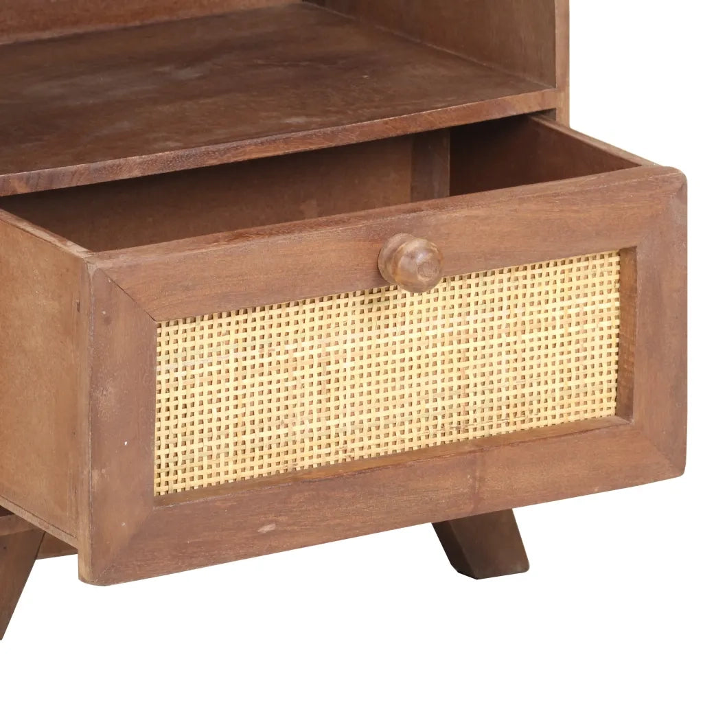 Comodino-Tavolino da notte 40x30x50 cm in Legno Massello di Mango 494965