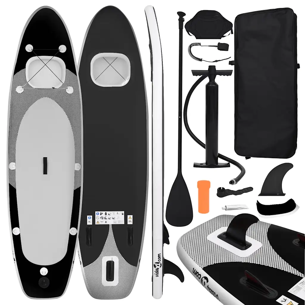 Set Tavola SUP Gonfiabile Nera 360x81x10 cm cod mxl 59848