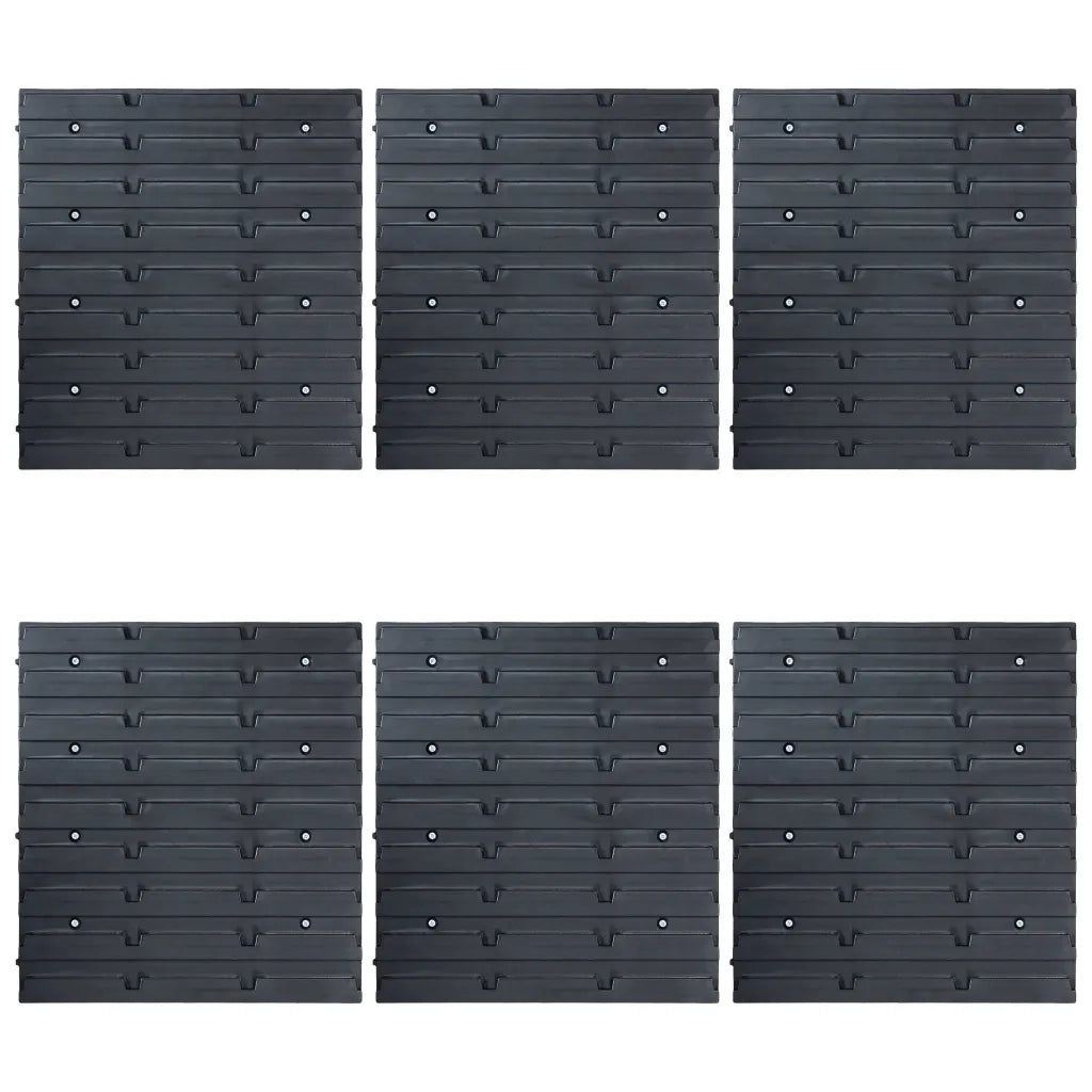 Kit Contenitori di Stoccaggio 96 pz con Pannelli a Parete Blu