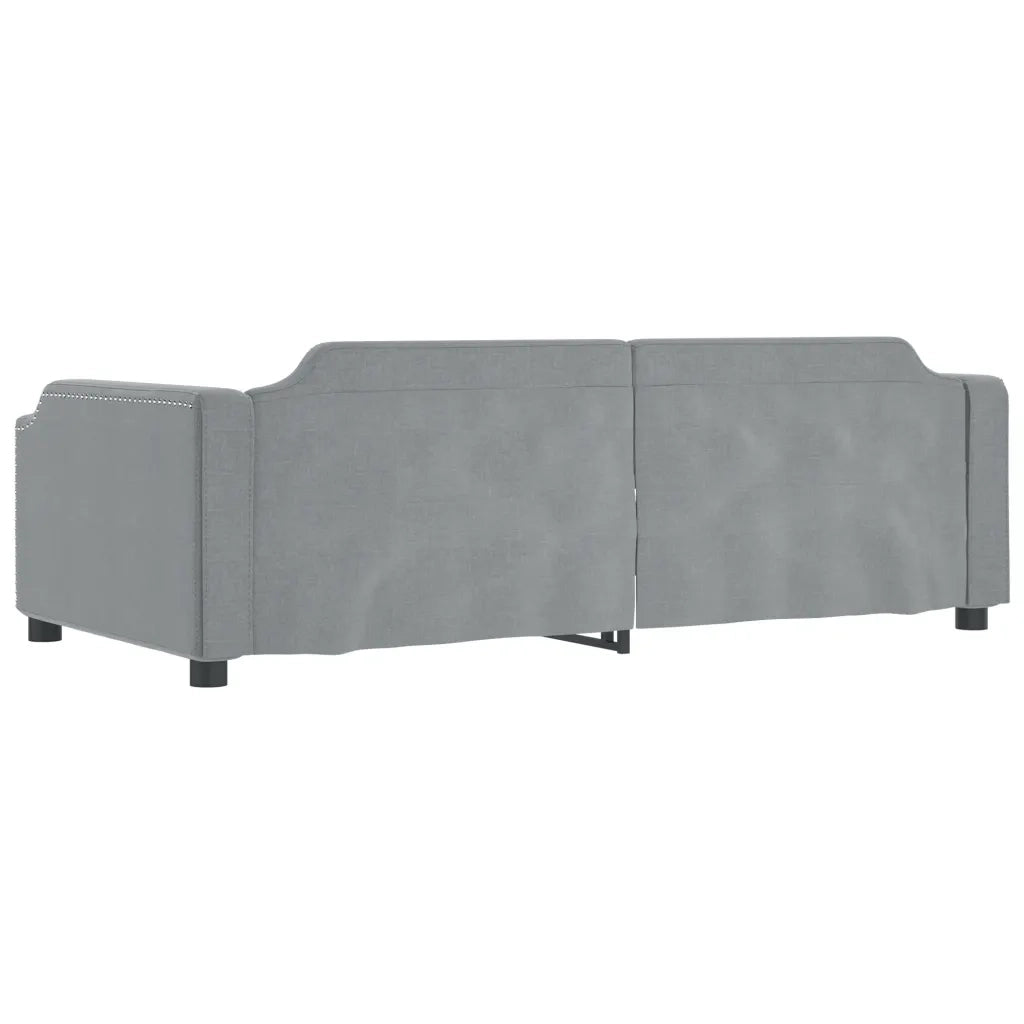Divano Letto Estraibile Cassetti-Sofa Letto-Daybed Grigio Chiaro 80x200cm Tessuto 210879