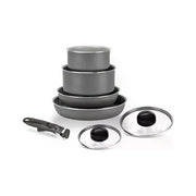 Batteria pentole alluflon moneta 00996532 melodia grigio
