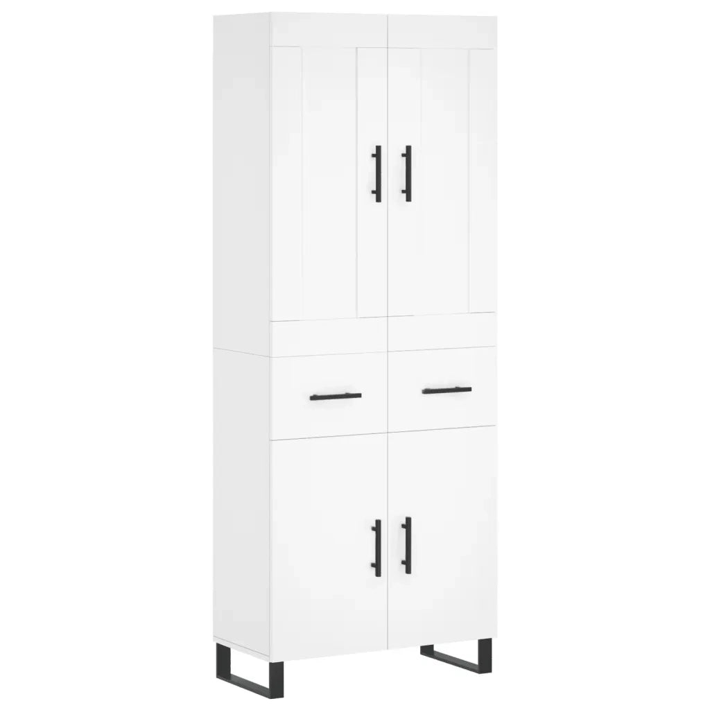 Credenza Bianca 69,5x34x180 cm in Legno Multistratocod mxl 77723
