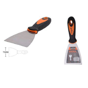 Trade Shop - Spatola Per Pareti In Acciaio 75mm 3" Ferramenta Con Maniglia Antiscivolo 90420 -