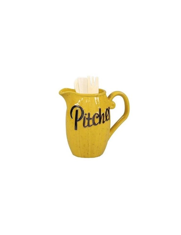 Portamestoli da Cucina in Ceramica Caraffa Rural + Mestoli 1000 cc