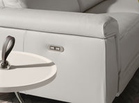 Divano a 3 posti in pelle grigia