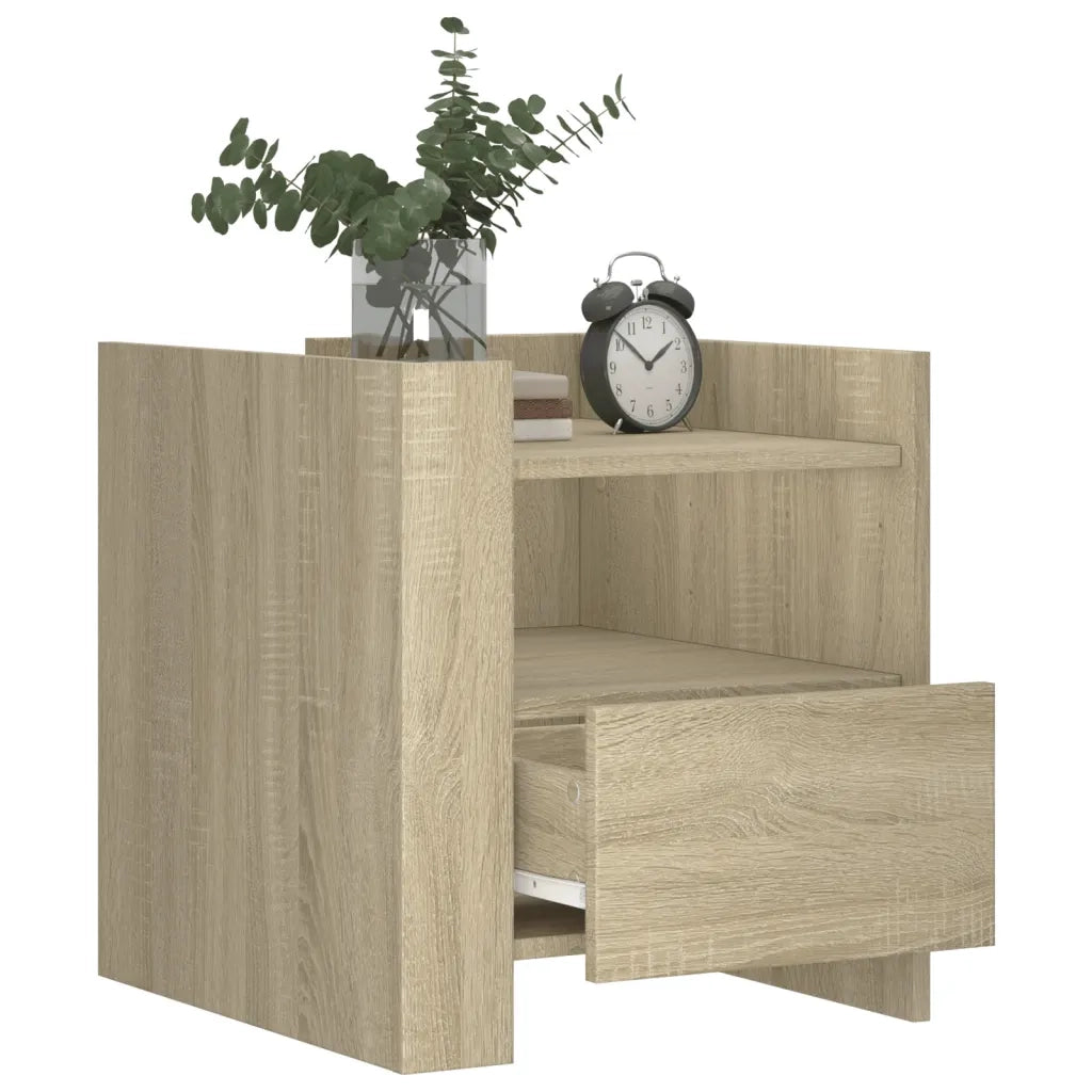 Comodino Rovere Sonoma 45x50x50 cm in Truciolato 848278