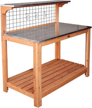Tavolo con tavola di lavoro galvanizzata 101 x 55 x 117 cm 12/271