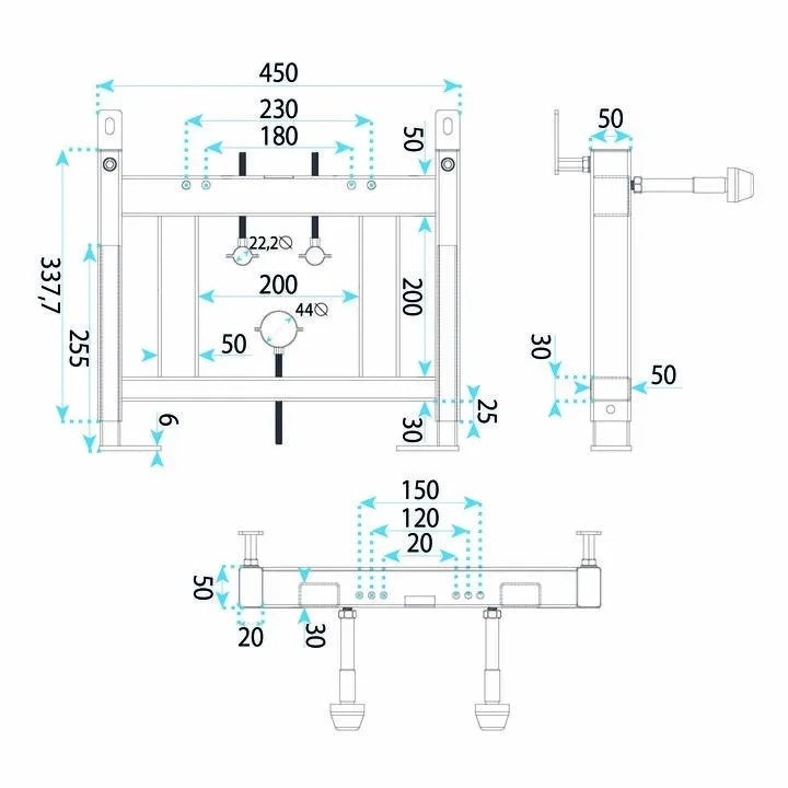 Set Telaio Da Incasso Per Bidet 022n