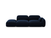 Cosmopolitan Design - Divano modulare sinistro "Sydney" 3 posti in velluto blu reale 