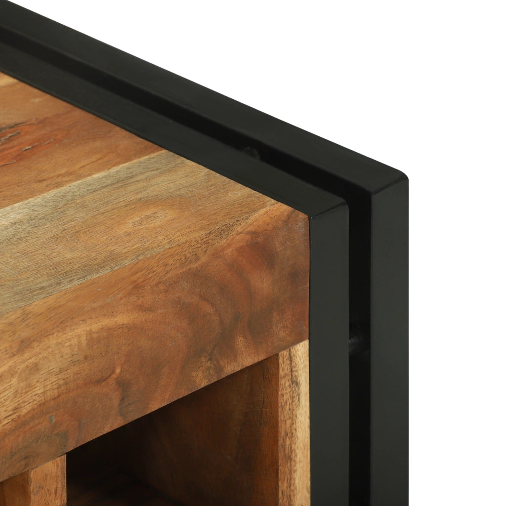 Portabottiglie 34.5x35x39 cm Legno massello di acacia