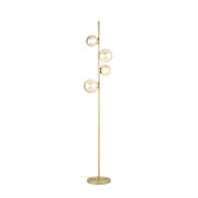 Lampadario A Sospensione Moderno Perlage Metallo Ottone 4 Luci G9 15W 3000K