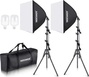 Kit di illuminazione Softbox 60x60 cm con Fitting E27 - 700W Illuminazione Studio - Per Fotostudio Ritratti - Fotografia di prodotto - Riprese video - X01NSK234