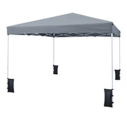 Gazebo da esterno pieghevole regolabile in altezza, Gazebo pop up con 4 sacchi di sabbia e borsa da trasporto Grigio
