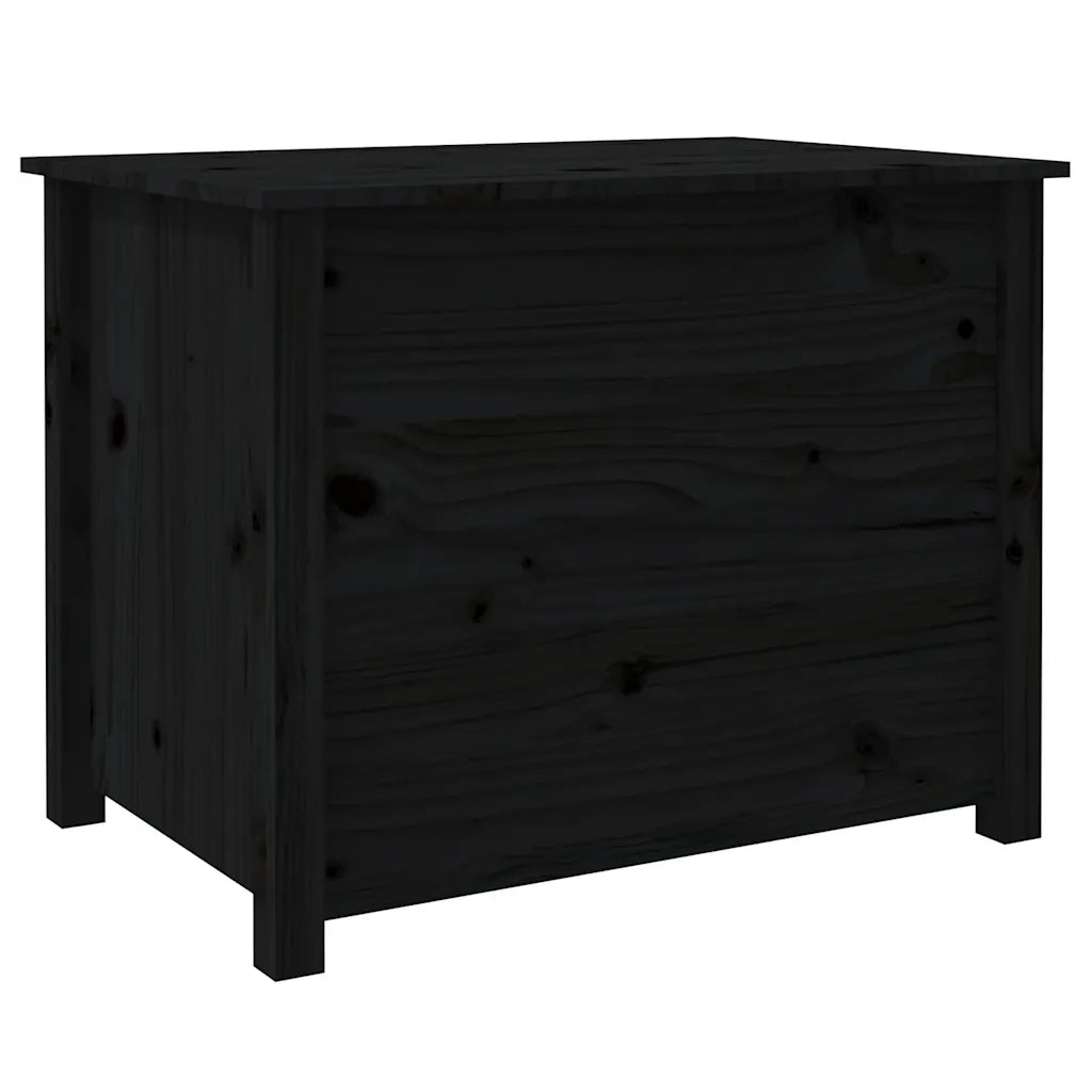 Tavolino da Salotto-Tavolino da soggiorno-Tavolo Nero 71x49x55cm in Legno Massello di Pino 851921