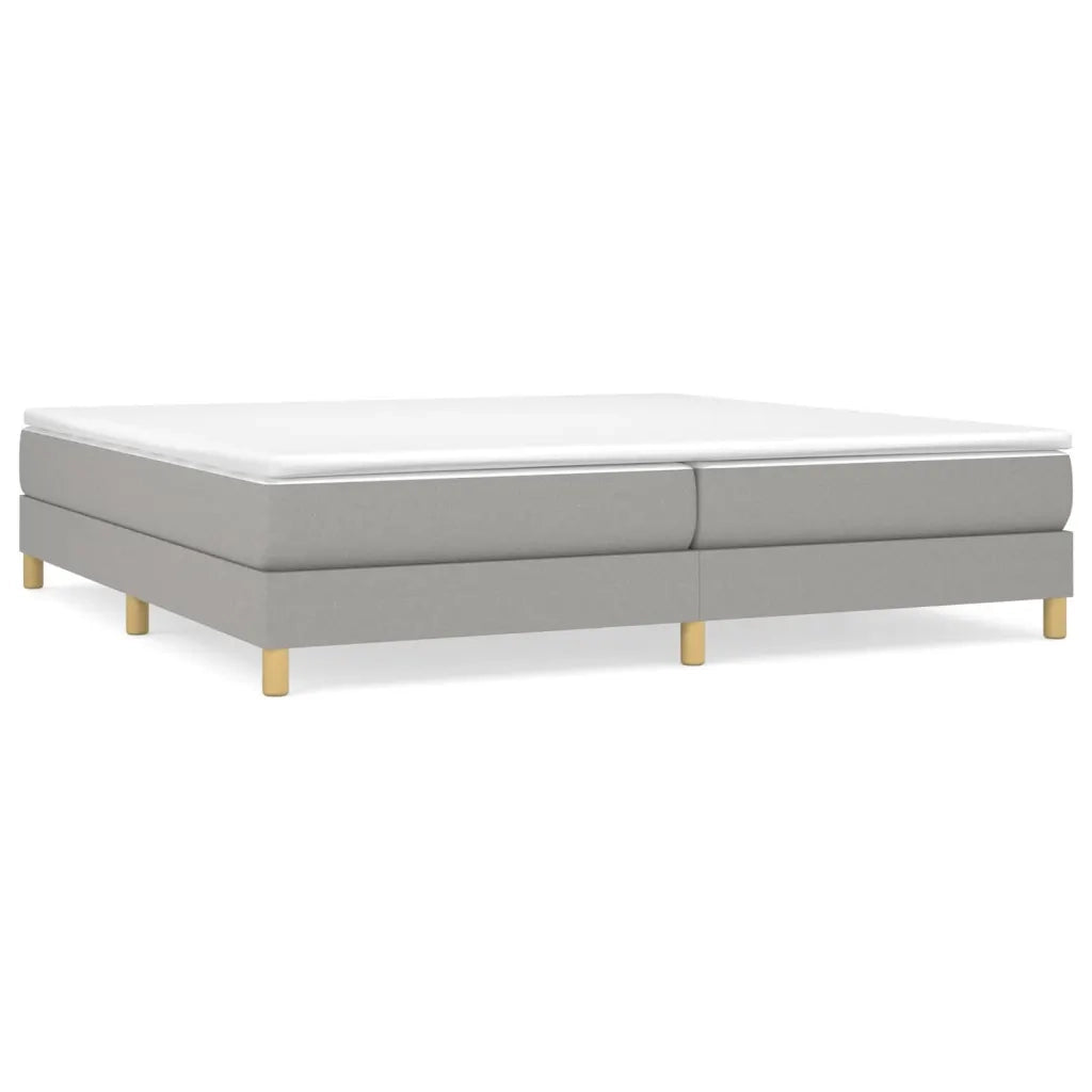 Struttura Letto a Rete a Molle Grigio Chiaro 200x200 cm Tessuto 3120638