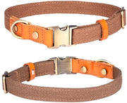 Cinturone in nylon per cani - Flessibile e respirante - Marrone - Cinturino di sicurezza - Adatto per cani piccoli e medi - Comodo e morbido