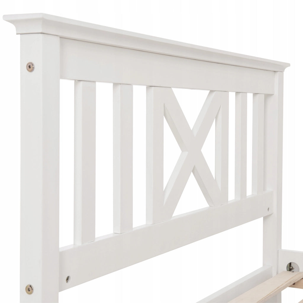 Letto singolo per bambini - Xylo - 90x200 cm legno bianco