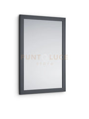 KIM SPECCHIO DA PARETE CON CORNICE LISCIA CON GANCI X INSTALLAZIONE ORIZZONTALE E VERTICALE 48X68CM ANTRACITE