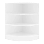 Bancone Angolare da Negozio Bianco LM60 con 3 Ripiani Vetrina Espositiva