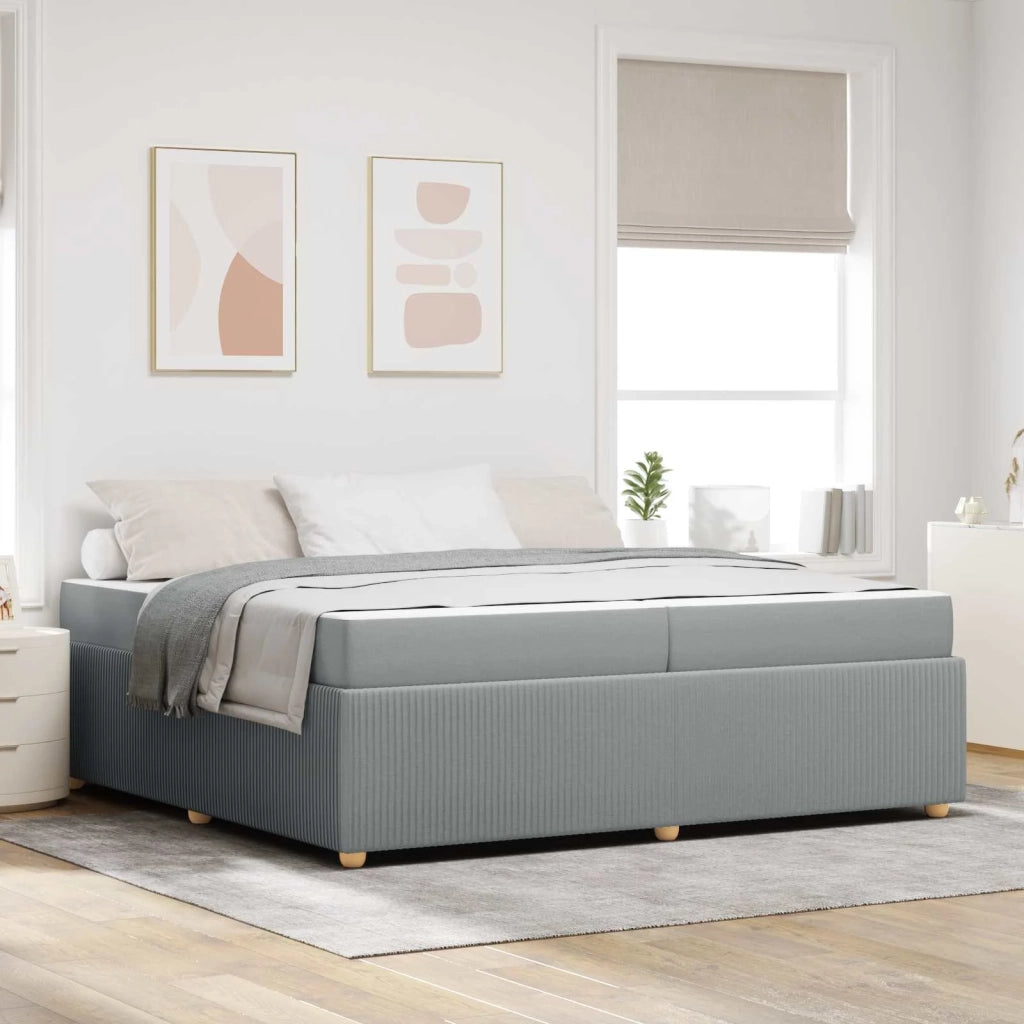 Struttura del letto Grigio chiaro 200 x 200 cm Tessuto 3398431