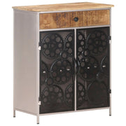 Credenza buffet cassettiera mobile contenitore organizer cucina soggiorno soggiorno 60 x 35 x 75 cm legno grezzo di mango e ferro marrone 02_0029626