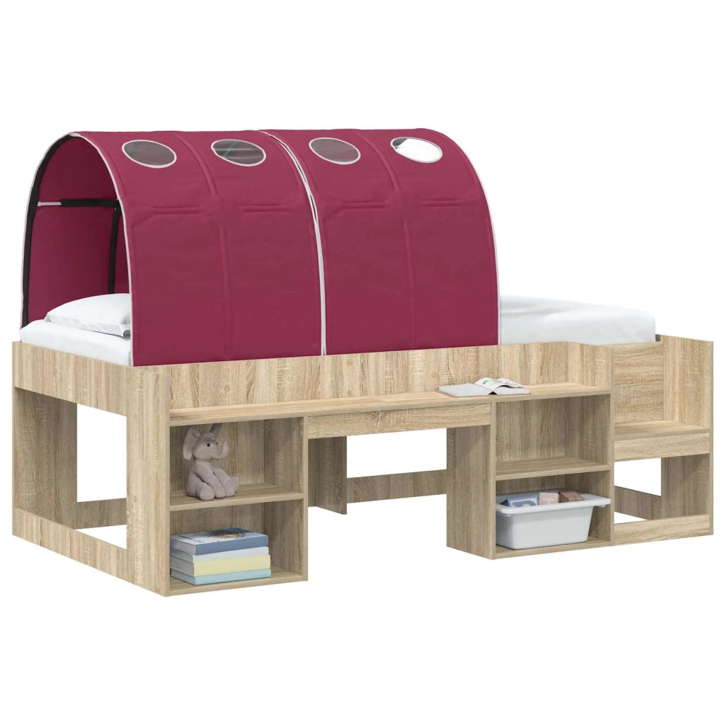 Tunnel per Letto 2 pcs Rosso 211 x 67.5 x 2 cm Poliestere