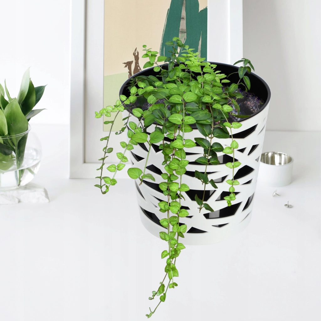 KADAX - Inserto in plastica per vaso di fiori e piante, 19 cm, nero
